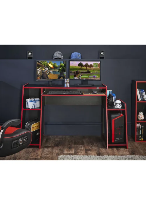 Lloyd Pascal Holywell Gaming Desk in Black and Red - One Size Image 2