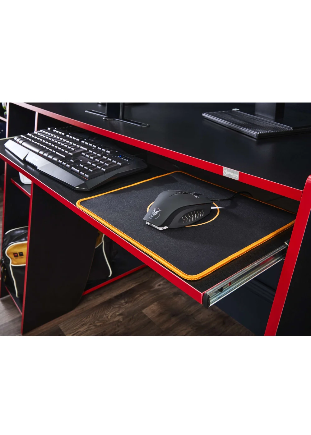 Lloyd Pascal Holywell Gaming Desk in Black and Red - One Size Image 4