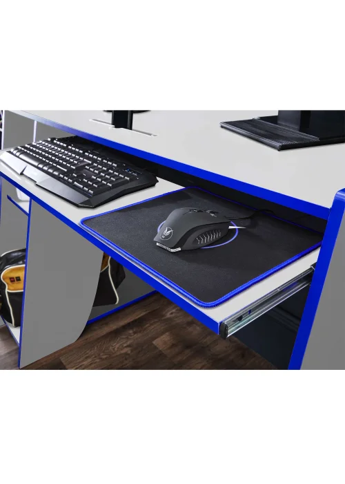 Lloyd Pascal Holywell Gaming Desk in White and Blue - One Size Image 3