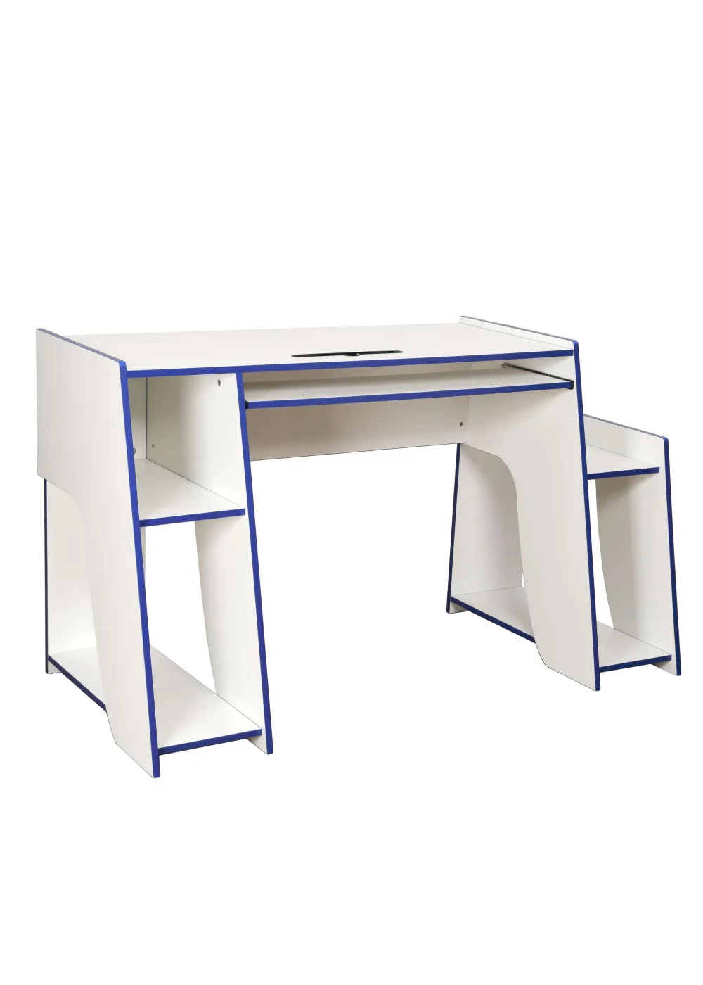 Lloyd Pascal Holywell Gaming Desk in White and Blue - One Size Image 5