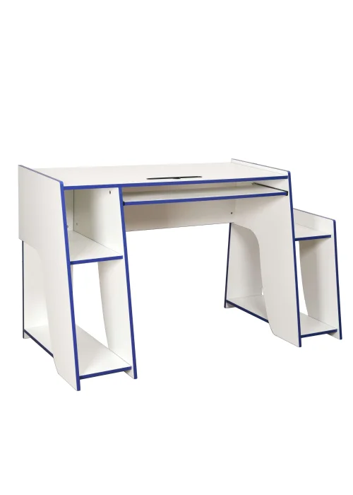 Lloyd Pascal Holywell Gaming Desk in White and Blue - One Size Image 5