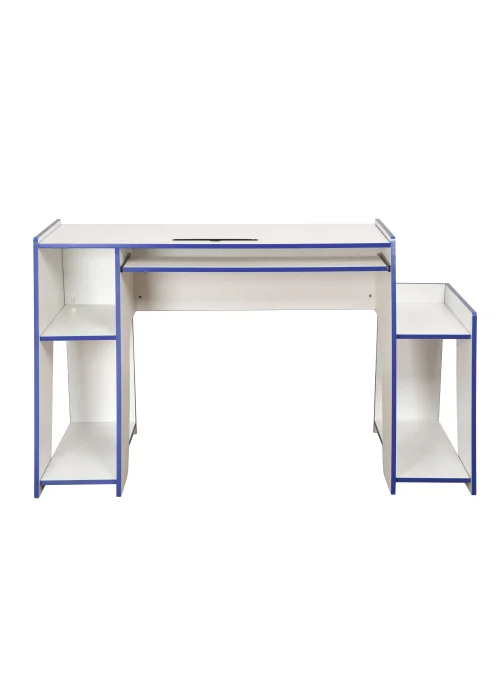 Lloyd Pascal Holywell Gaming Desk in White and Blue - One Size Image 1