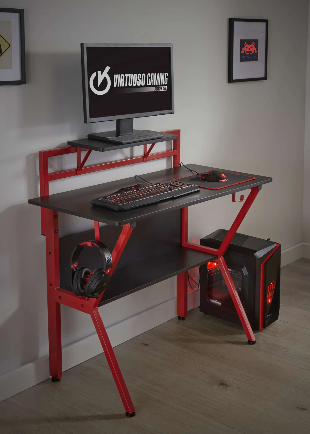 Lloyd Pascal Picaro Desk in Black and Red - One Size Image 2