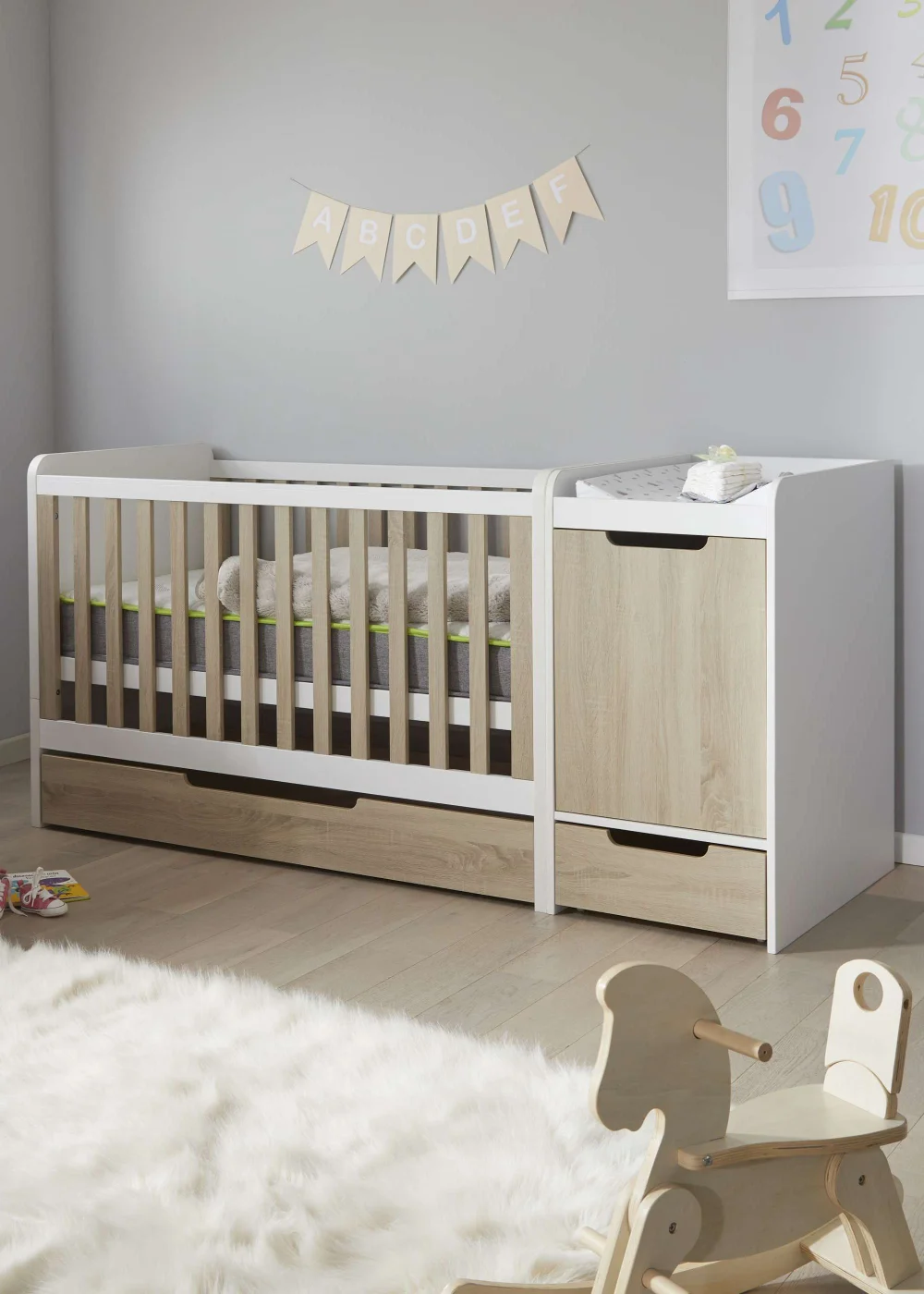 Lloyd Pascal Modular Cot Bed (94cm x 147cm x 76cm) - One Size Image 5