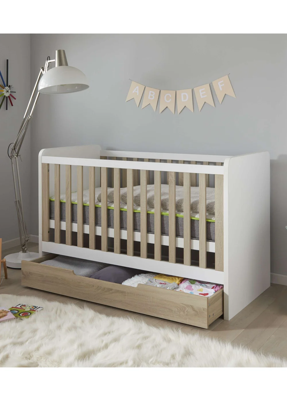 Lloyd Pascal Modular Cot Bed (94cm x 147cm x 76cm) - One Size Image 3