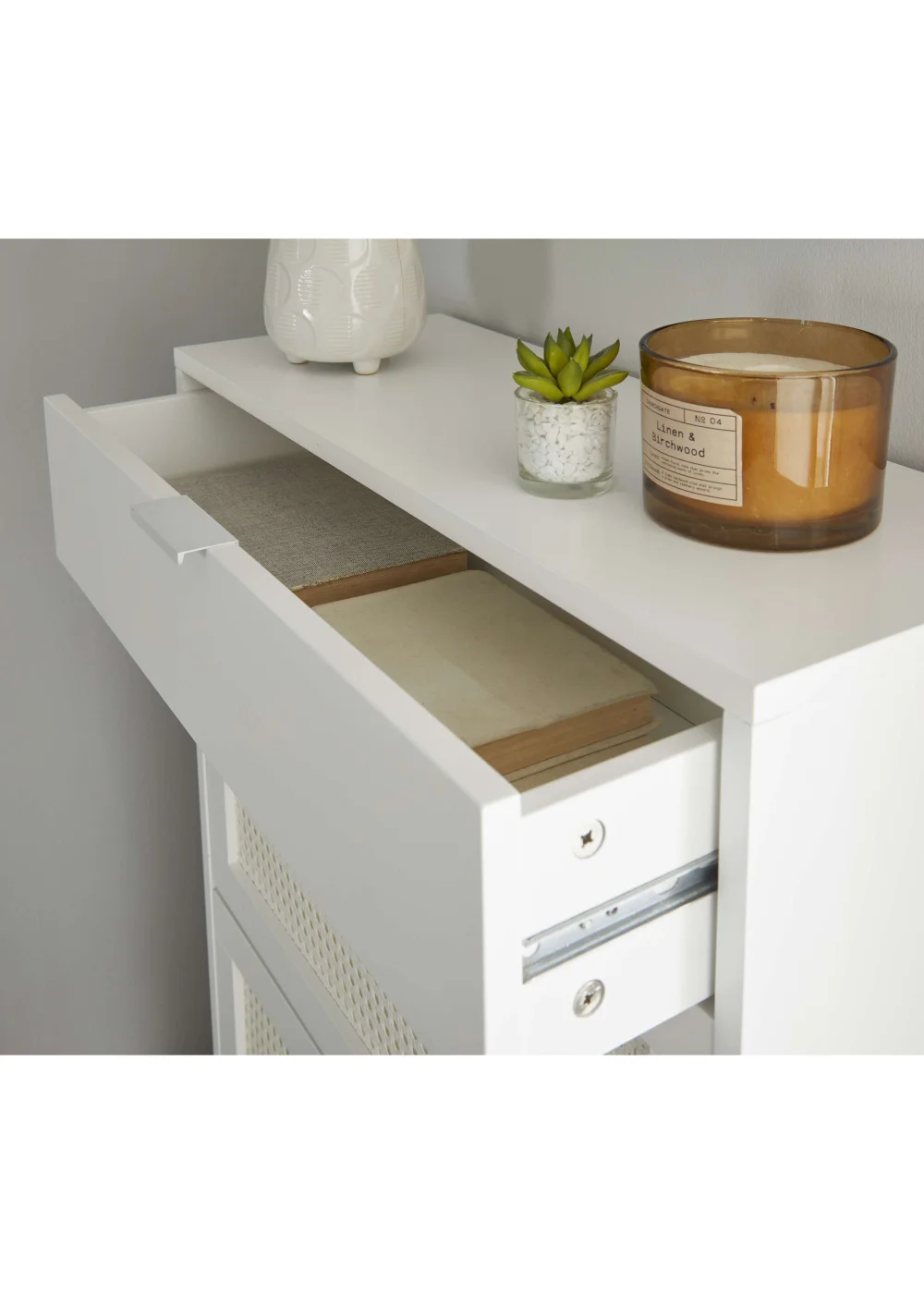 Lloyd Pascal Raffia Shoe Cabinet White - One Size Image 4