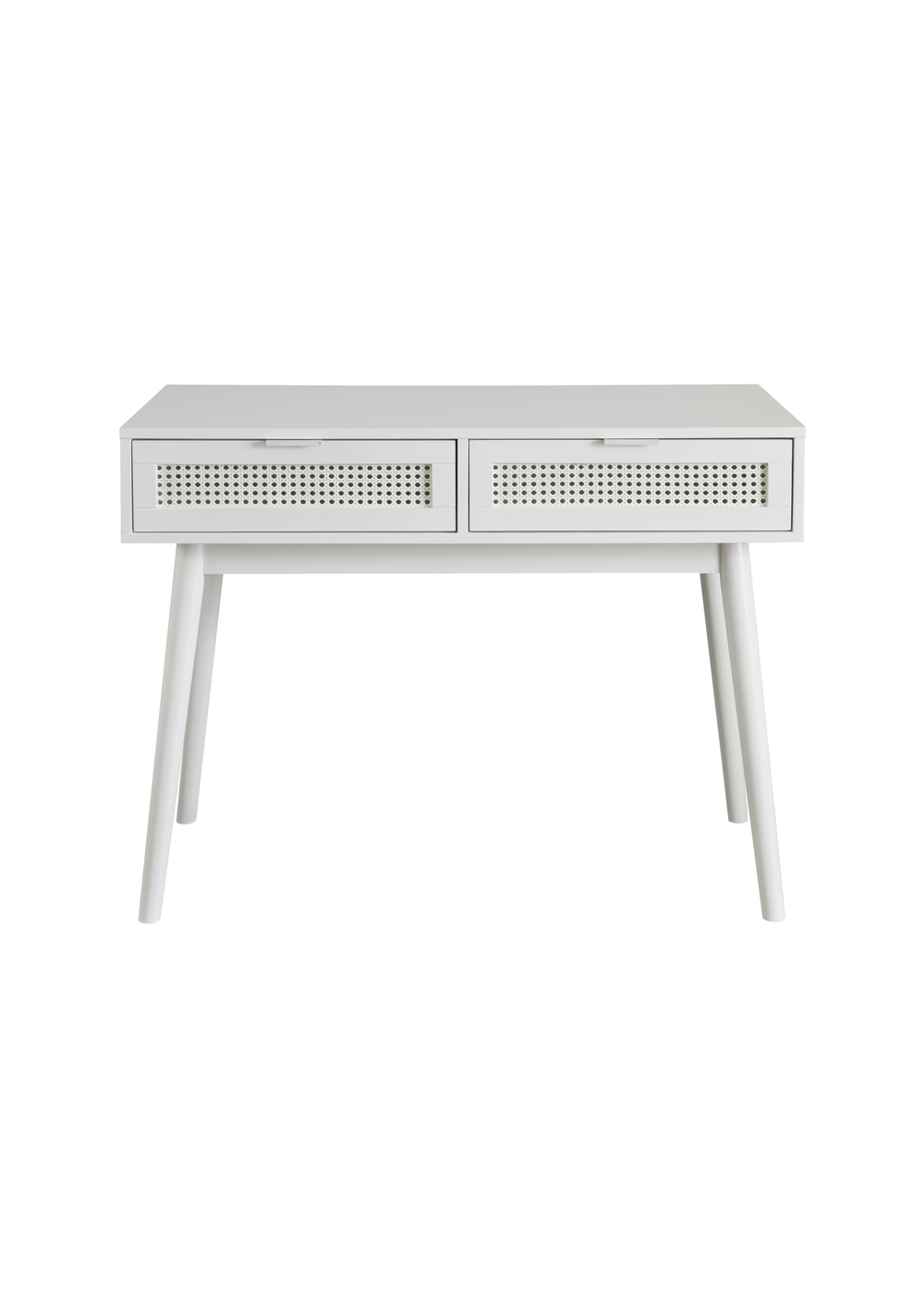 Lloyd Pascal Raffia Desk with 2 Drawers White - One Size Image 1