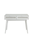 Lloyd Pascal Raffia Desk with 2 Drawers White - One Size Image 1