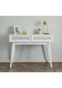 Lloyd Pascal Raffia Desk with 2 Drawers White - One Size Image 5