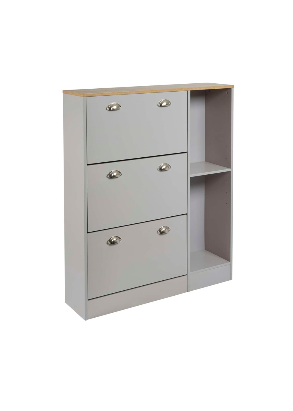 Lloyd Pascal Linwood Shoe Cabinet Grey - One Size Image 2