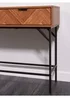 Lloyd Pascal Caprio 2 Drawer Console Table with Metal Legs (75cm x 100cm x 30cm) - One Size Image 3