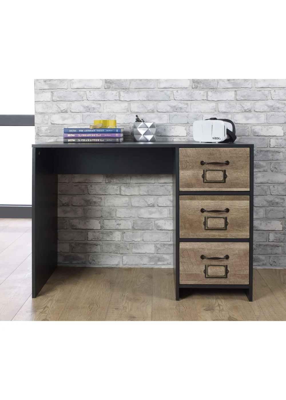 Lloyd Pascal Carno 3 Drawer Desk (72cm x 100 x 49cm) - One Size Image 2