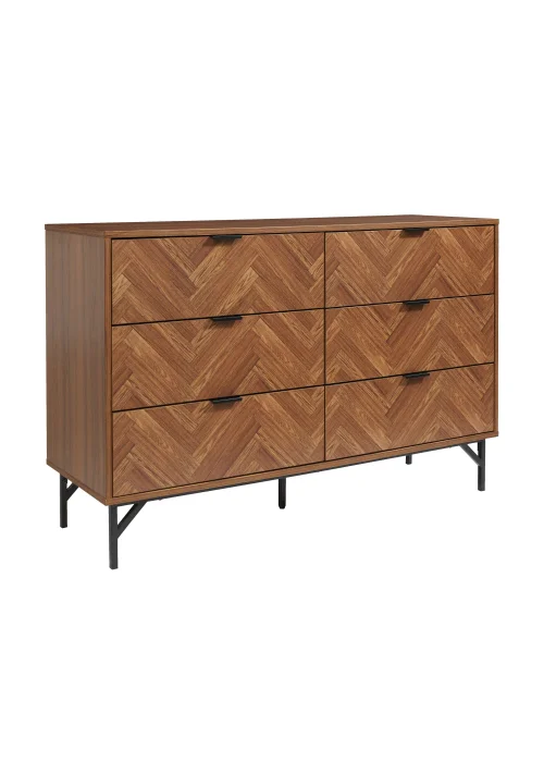 Lloyd Pascal Caprio 6 Drawer Chest with Metal Legs (78cm x 120cm x 40cm) - One Size Image 4