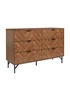 Lloyd Pascal Caprio 6 Drawer Chest with Metal Legs (78cm x 120cm x 40cm) - One Size Image 4