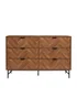 Lloyd Pascal Caprio 6 Drawer Chest with Metal Legs (78cm x 120cm x 40cm) - One Size Image 1