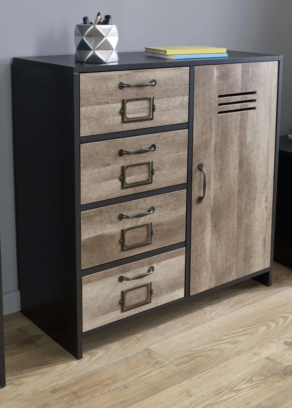 Lloyd Pascal Carno 4 Drawer and Door Unit (82cm x 80cm x 35cm) - One Size Image 2