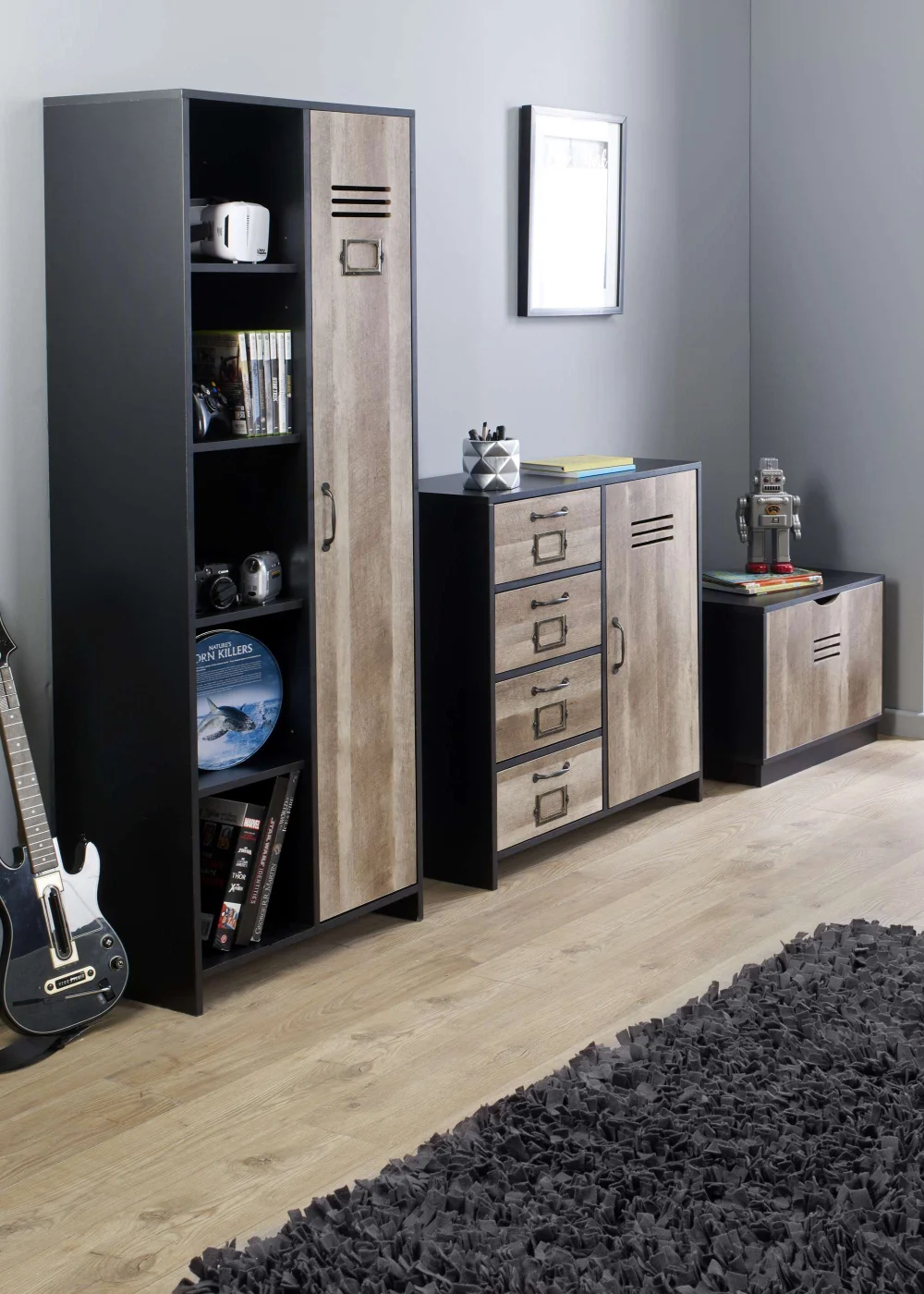 Lloyd Pascal Carno 4 Drawer and Door Unit (82cm x 80cm x 35cm) - One Size Image 5