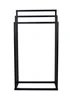 Lloyd Pascal 3-Rail Square Tube Towel Stand with Rectangular Base Black - One Size Image 1