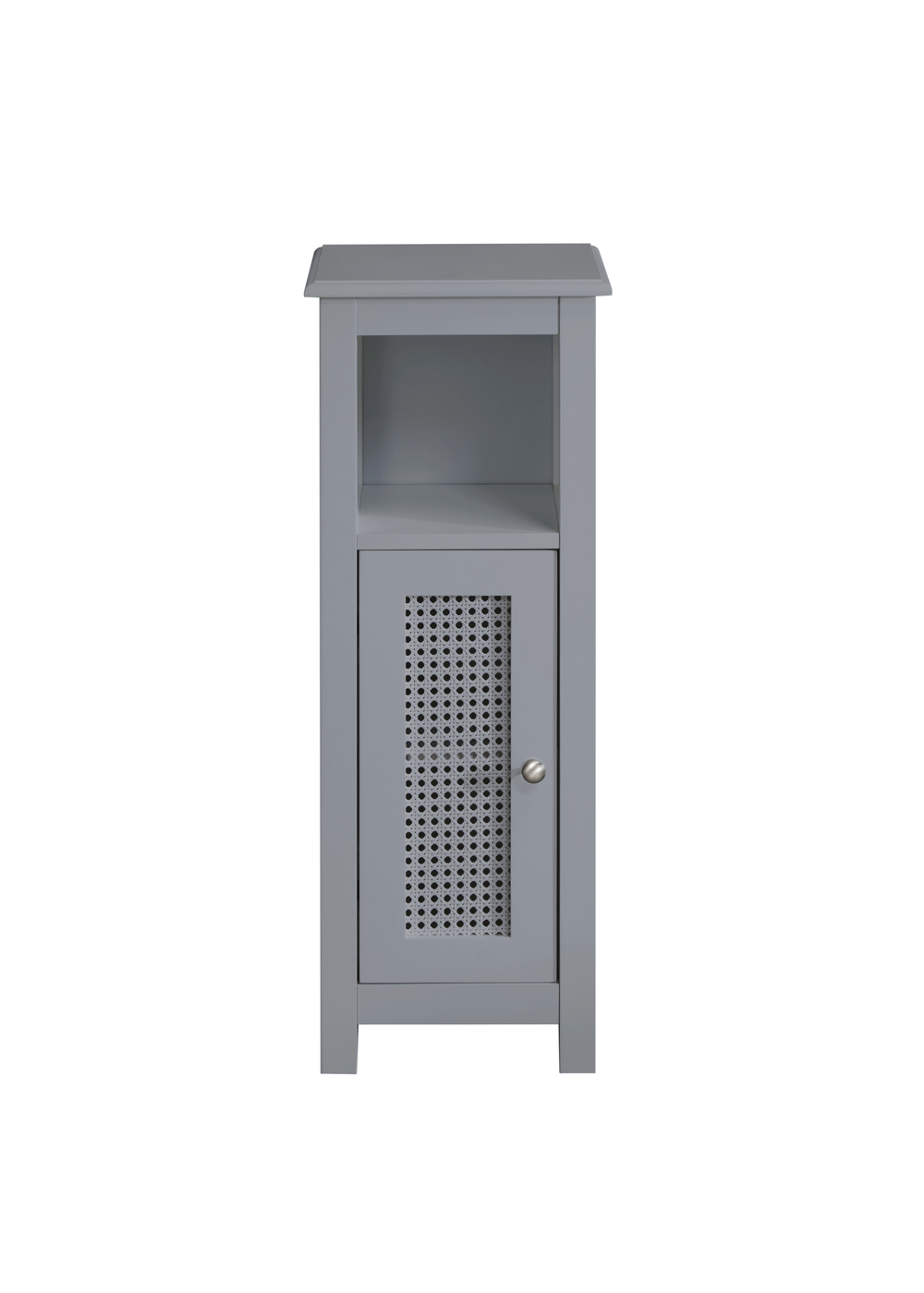 Lloyd Pascal Raffia Single Door Cabinet Grey - One Size Image 1