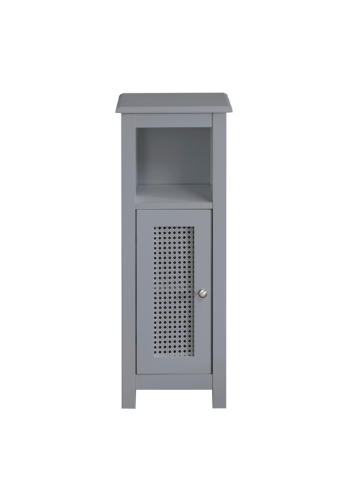 Lloyd Pascal Raffia Single Door Cabinet Grey - One Size Image 1