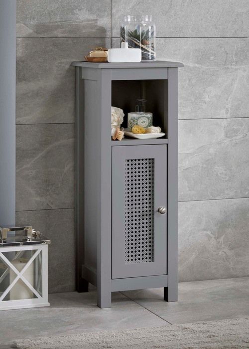 Lloyd Pascal Raffia Single Door Cabinet Grey - One Size Image 3