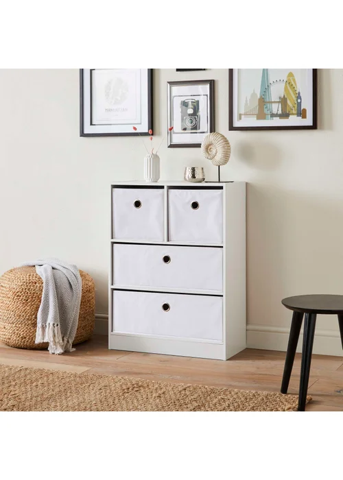 Lloyd Pascal Jazz 2+2 Storage Unit White (83cm x 63cm x 30cm) - One Size Image 1