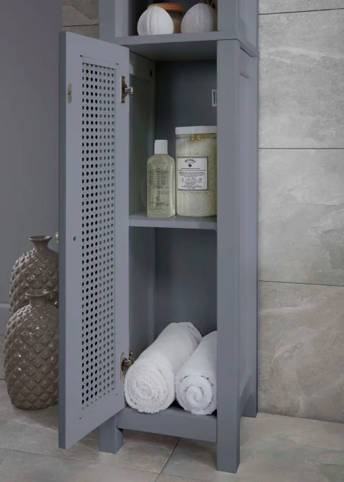 Lloyd Pascal Raffia Tallboy Grey - One Size Image 3