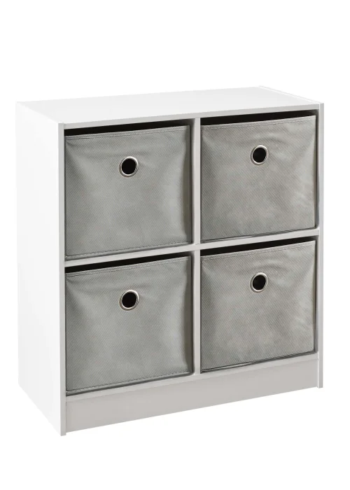 Lloyd Pascal Jazz 4 Cube Storage Unit Grey (65cm x 63cm x 30cm) - One Size Image 4