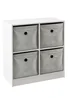 Lloyd Pascal Jazz 4 Cube Storage Unit Grey (65cm x 63cm x 30cm) - One Size Image 4