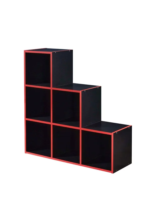 Lloyd Pascal 6 Stepped Cube Storage Unit in Black and Red - One Size Image 3