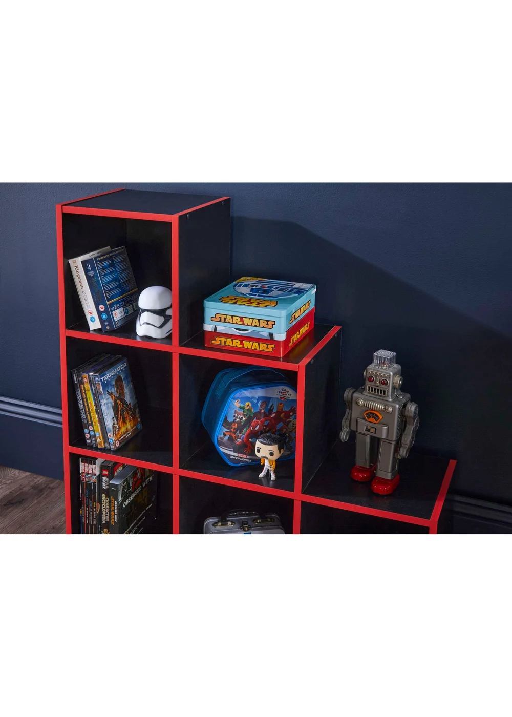 Lloyd Pascal 6 Stepped Cube Storage Unit in Black and Red - One Size Image 2