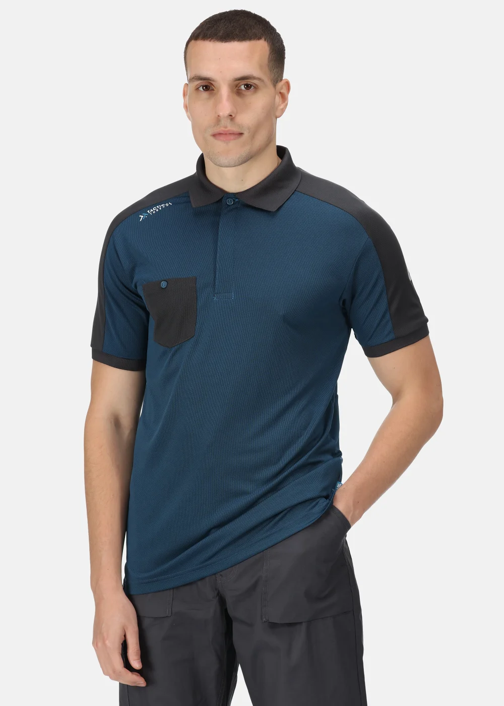 Regatta Blue Moisture Wicking Polo Shirt - S Image 3