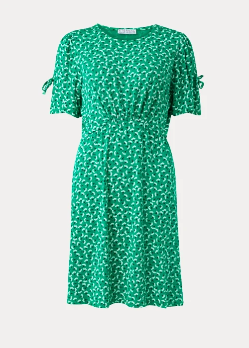 Green Flower Print Mini Dress - 8 Image 5