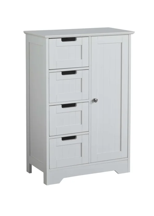Lloyd Pascal Storage Cabinet with 4 Drawers and Single Door (82cm x 56cm x 30cm) - One Size Image 3