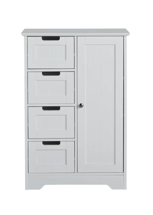 Lloyd Pascal Storage Cabinet with 4 Drawers and Single Door (82cm x 56cm x 30cm) - One Size Image 1