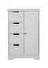Lloyd Pascal Storage Cabinet with 4 Drawers and Single Door (82cm x 56cm x 30cm) - One Size Image 1