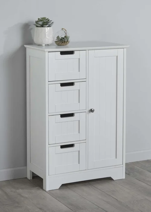 Lloyd Pascal Storage Cabinet with 4 Drawers and Single Door (82cm x 56cm x 30cm) - One Size Image 4