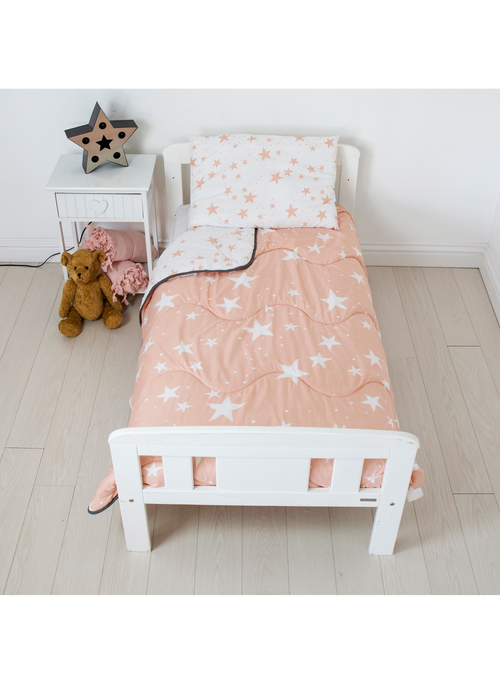 Rest Easy Sleep Better Pink Stars Coverless Duvet Set (4 tog) - Junior Image 1