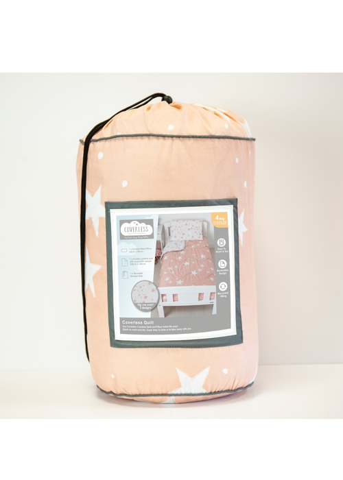 Rest Easy Sleep Better Pink Stars Coverless Duvet Set (4 tog) - Junior Image 5