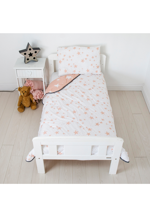Rest Easy Sleep Better Pink Stars Coverless Duvet Set (4 tog) - Junior Image 3