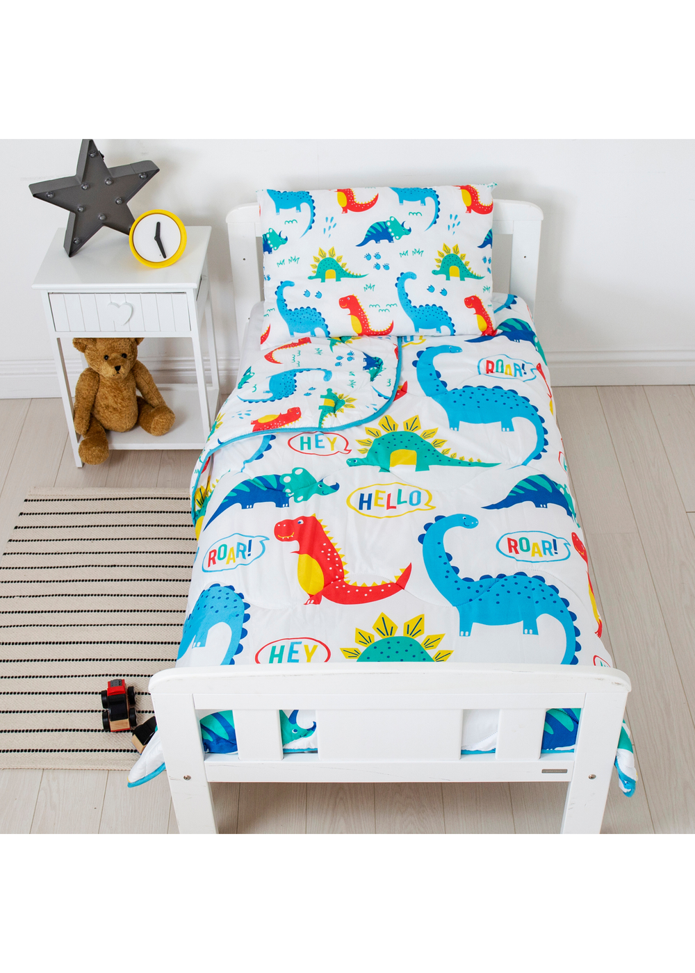 Rest Easy Sleep Better Dino Coverless Duvet Set (4 Tog) - Junior Image 1