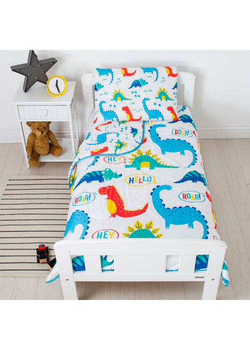 Rest Easy Sleep Better Dino Coverless Duvet Set (4 Tog) - Junior Image 1