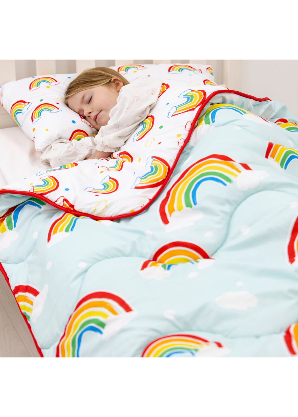 Rest Easy Sleep Better Rainbow Coverless Duvet Set (10.5 Tog) - Single Image 2