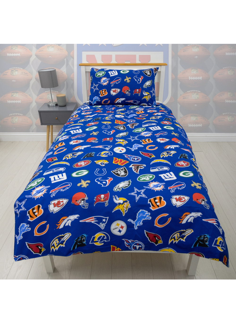 NFL Helmets Duvet Cover Set - Single Image 2