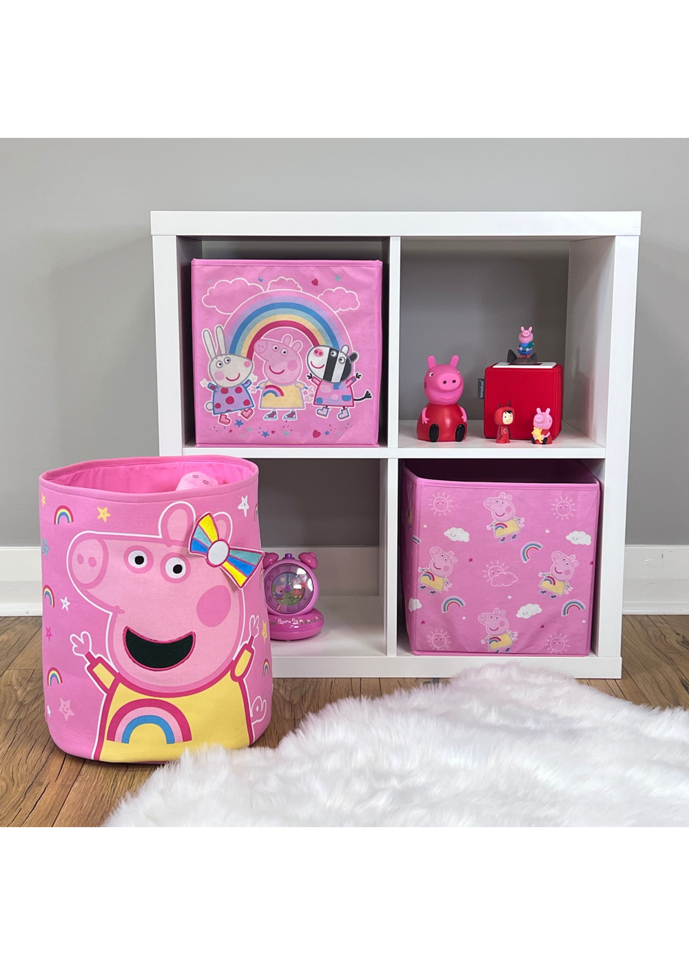 Peppa Pig Drop 2 Pack Storage Box (30cm x 30cm) - One Size Image 3