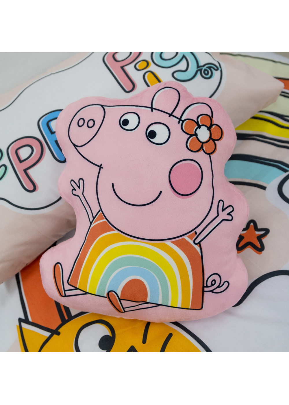 Peppa Pig Playful Shaped Cushion (40cm x 35cm) - One Size Image 2