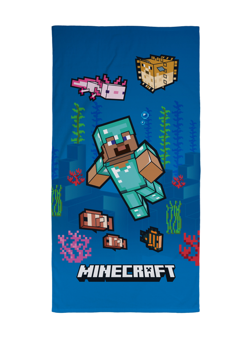 Minecraft Ocean Towel - 70 X 140 Image 1