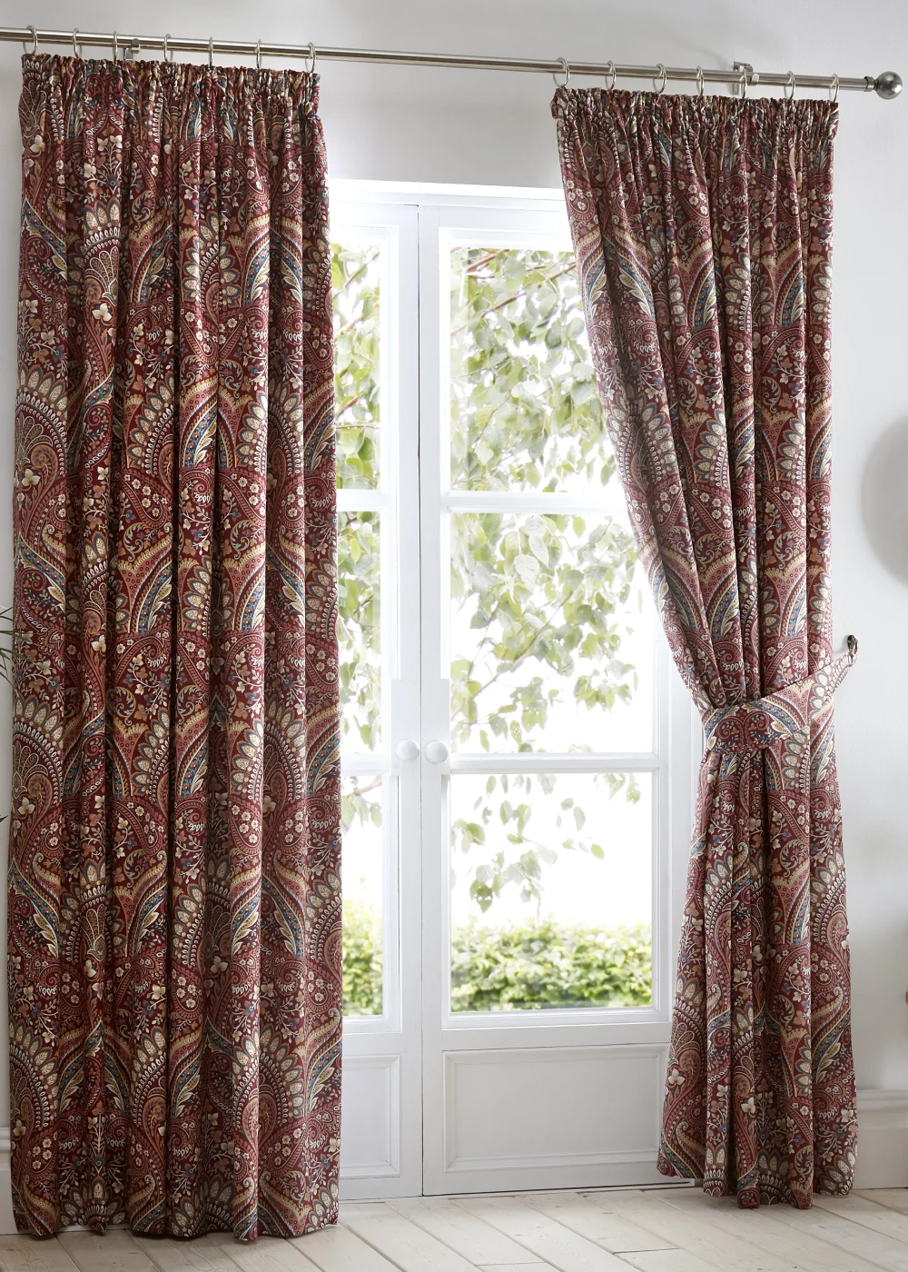 Dreams & Drapes Palais Multi Pencil Pleat Curtains With Tie-Backs - 66W X 72D (168x183cm) Image 1