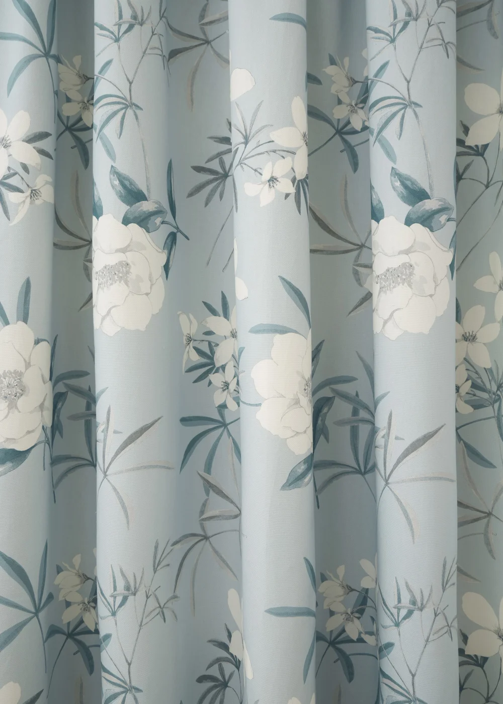 Dreams & Drapes Eve Blue Pencil Pleat Curtains With Tie-Backs - 46W X 54D (116x137cm) Image 3