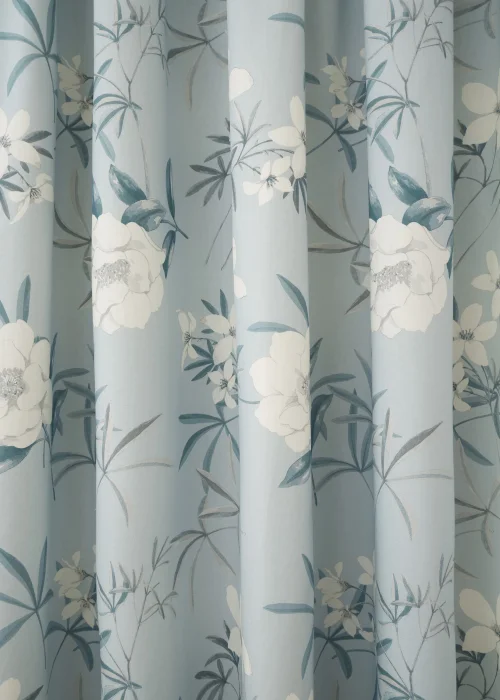 Dreams & Drapes Eve Blue Pencil Pleat Curtains With Tie-Backs - 46W X 54D (116x137cm) Image 3